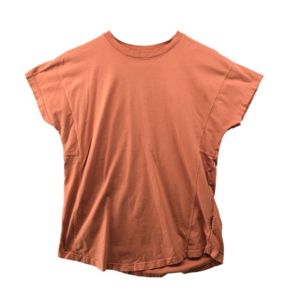 Madewell Seamed Tee Womens XXS Short Sleeve Peach Relaxed‎ Crewneck T Shirt